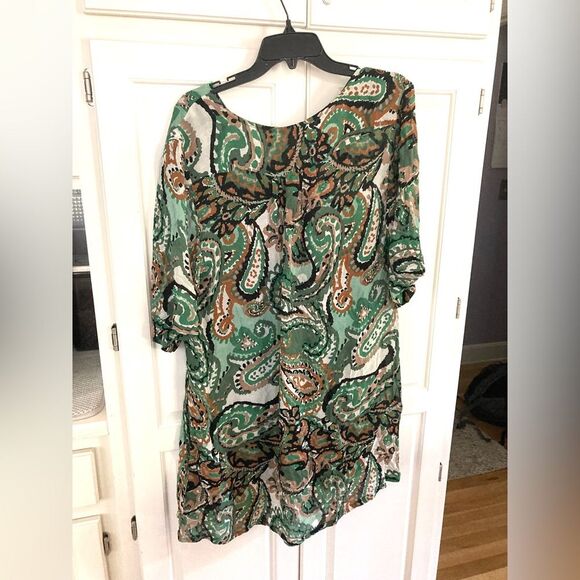 ❤️ NEW Masai Copenhagen Hadia Tunic Stone Green Viscose Lightweight Artsy Top - Picture 7 of 8
